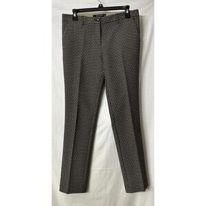 ETRO Womens Gray Black Designer Straight Pants Slacks Trousers Italy Size 42 EUC